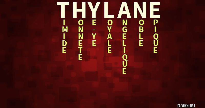 Signification Du Prénom Thylane - ¿Que Signifie Ton Prénom? pour Ton Prenom