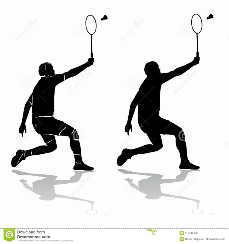 Silhouette D'Un Joueur De Badminton, Aspiration De Vecteur concernant Dessin De Badminton