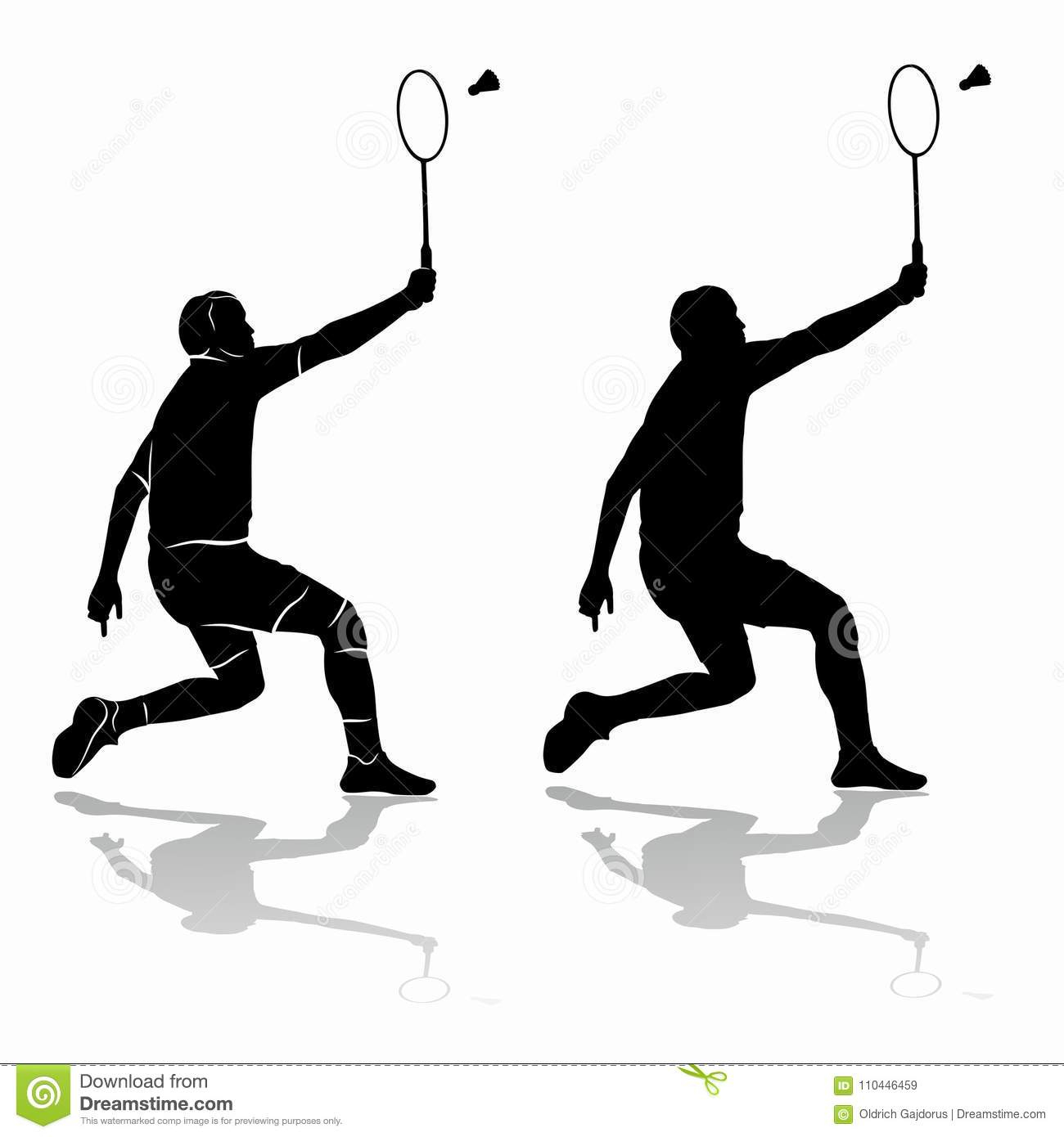 Silhouette D&amp;#039;Un Joueur De Badminton, Aspiration De Vecteur concernant Dessin De Badminton 
