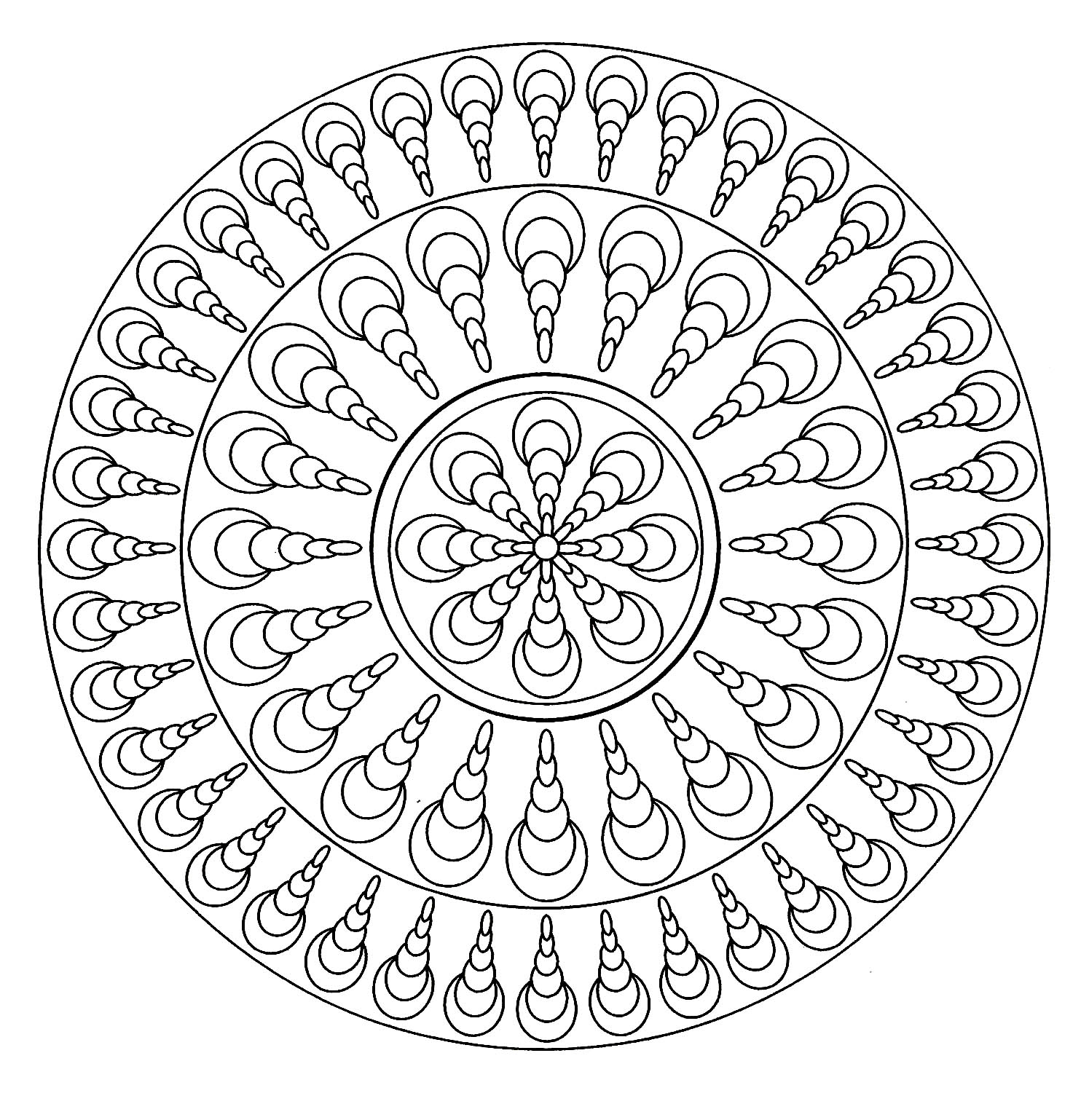 Simple Mandala 4 - M&amp;amp;Alas Adult Coloring Pages destiné Mandalas Coloriage 