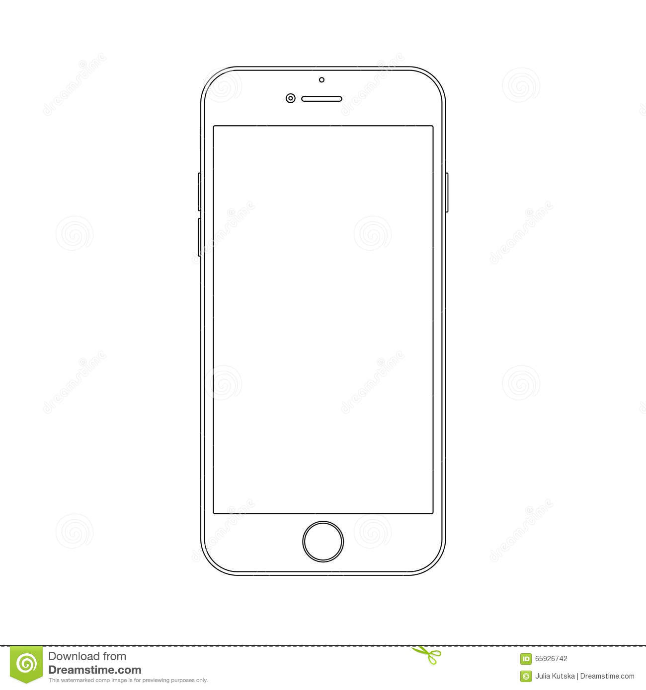 Smartphone De Dessin D&amp;#039;Ensemble Ligne Mince Élégante concernant Coloriage Portable 