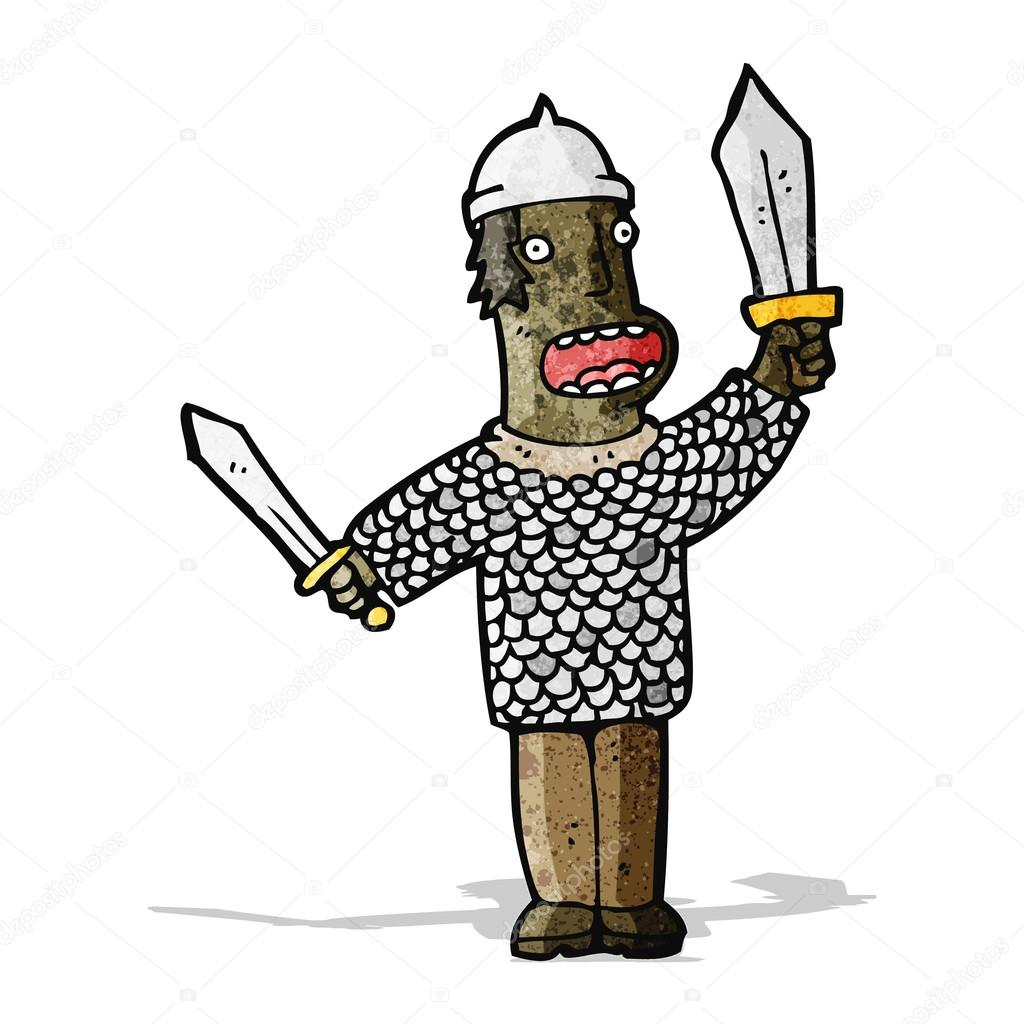 Soldat Médiéval De Dessin Animé — Image Vectorielle pour Dessin Médiéval
