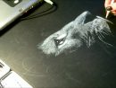 Speed Drawing, Dessin &quot;Lion&quot; Crayon Blanc Sur Fond Noir dedans Animal Polaire Noire Et Blanc Dessin
