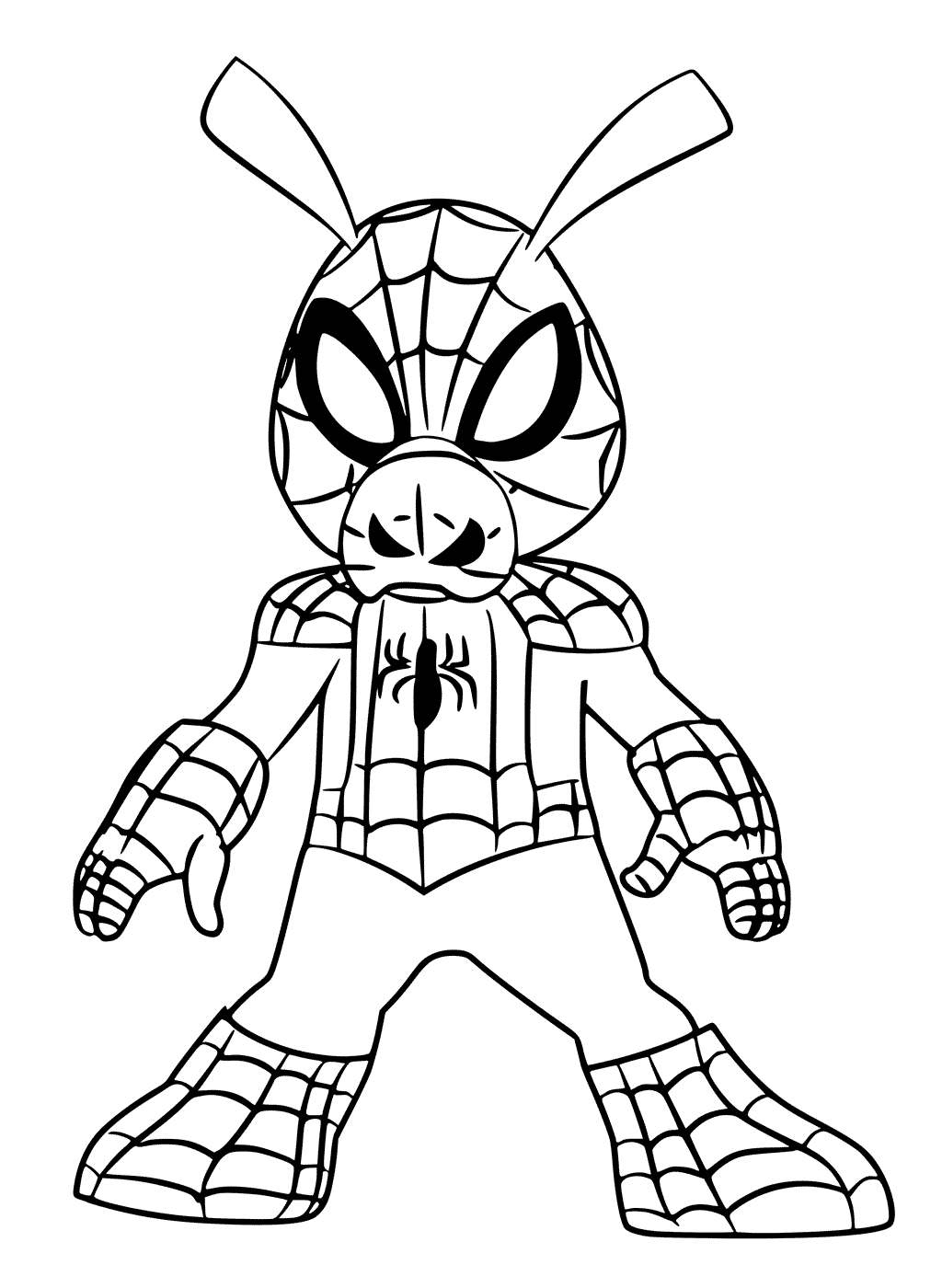 Spider Man Into The Spider Verse Coloring Pages Spider Ham pour Dessin Spider Man 