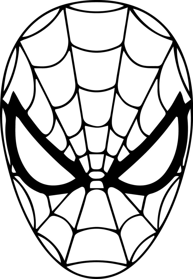 Spiderman Face Drawing Mask Coloring Page - Spiderman pour Coloriage Masque Spiderman