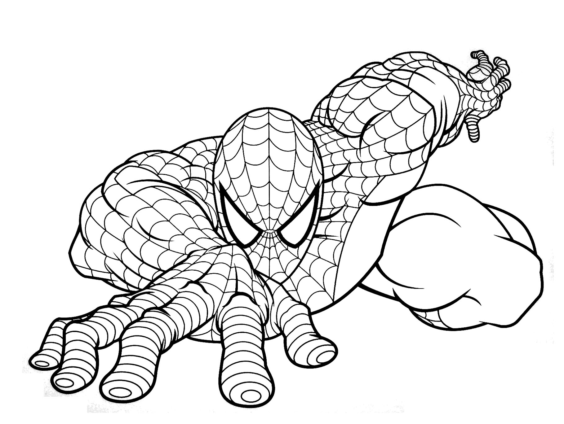 Spiderman Gratuit 10 - Coloriage Spiderman - Coloriages à Coloriage Gratuit Spiderman
