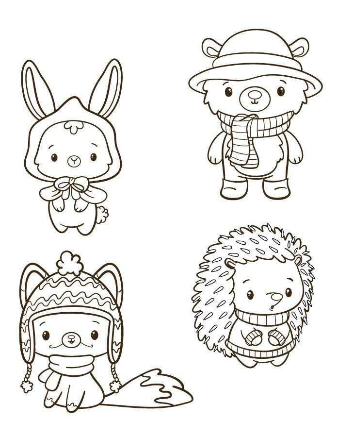 Stamp Gratuit Animaux D&amp;#039;Hiver Mini Coloriage destiné Coloriage D Animaux Gratuit 