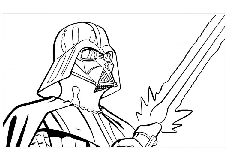 Star Wars : Dark Vador – Coloriage Star Wars – Coloriages serapportantà Stars Wars Dessin