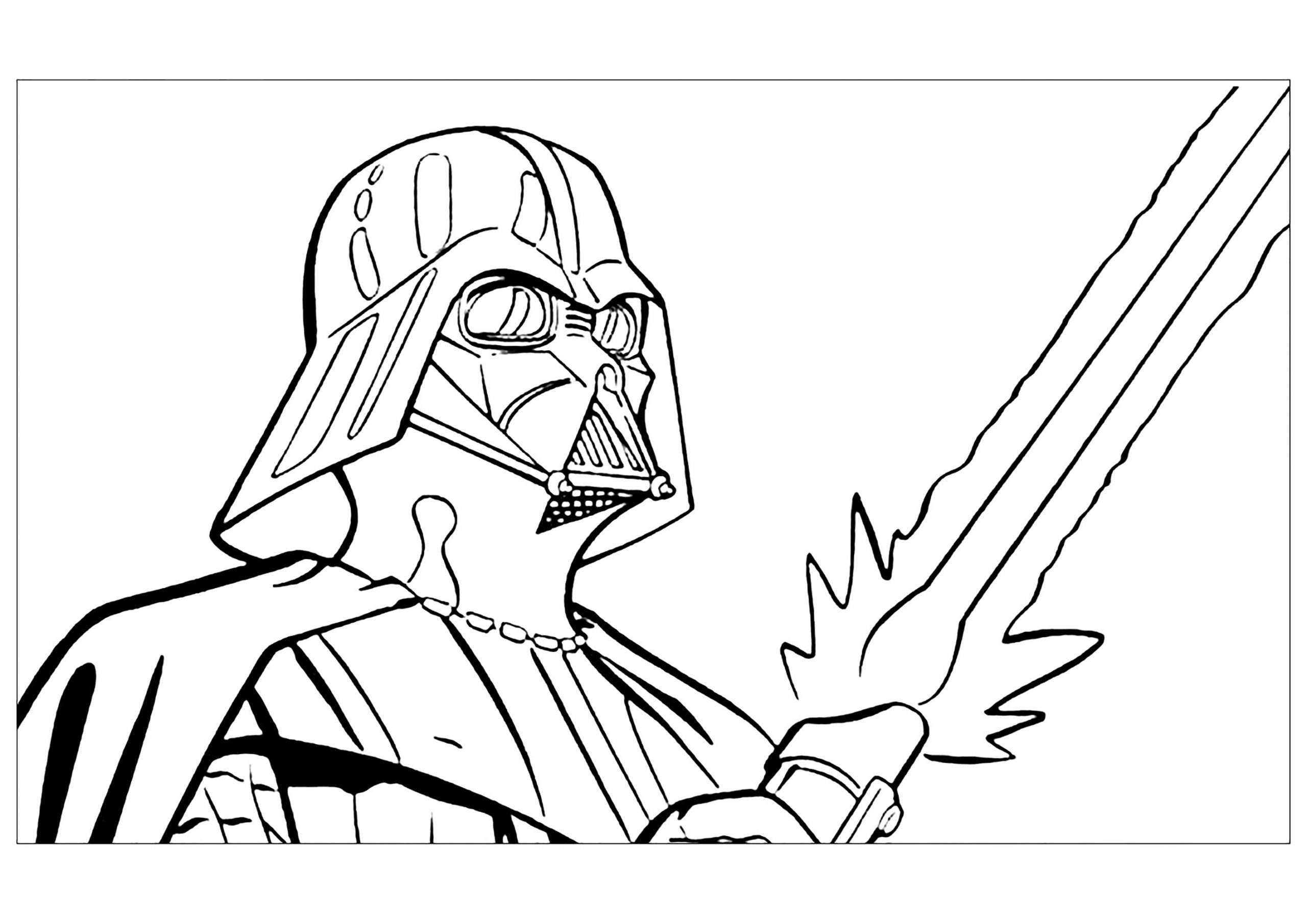 Star Wars : Dark Vador - Coloriage Star Wars - Coloriages serapportantà Stars Wars Dessin 