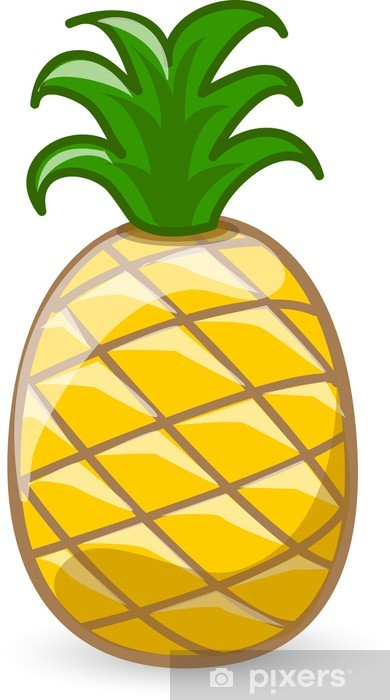 Sticker Ananas De Dessin Animé • Pixers® - Nous Vivons serapportantà Dessin Ananas 