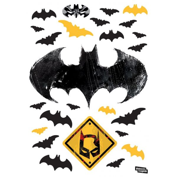 Sticker Mural Batman Logo Chauve Souris avec Dessin Chauve Souris Batman