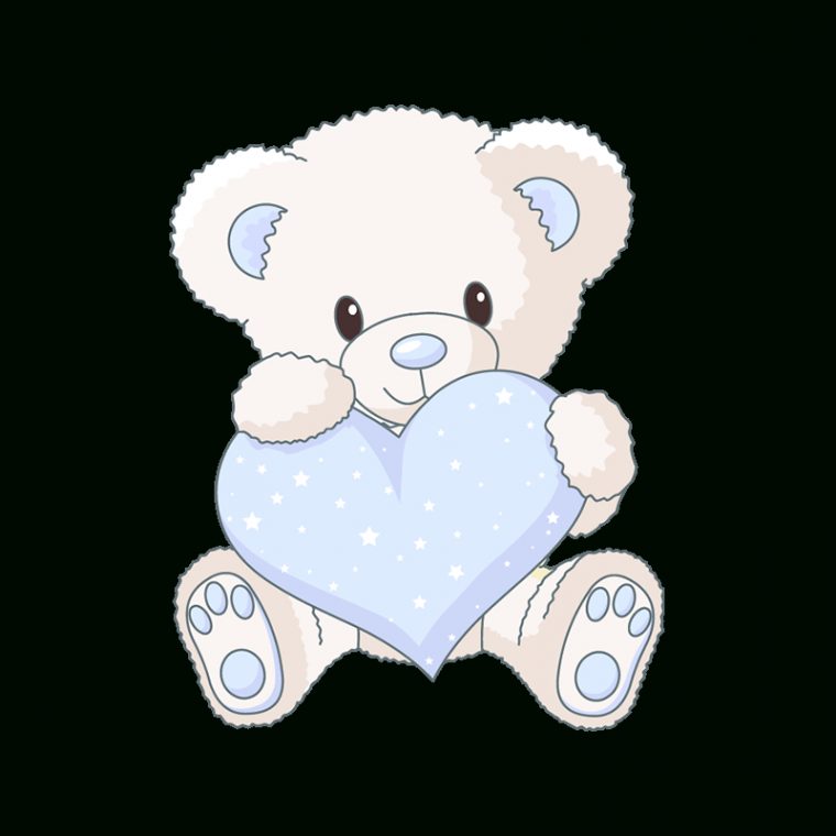 Sticker Ourson Coeur Bleu  Dessin Ours En Peluche, Dessin serapportantà Nounours Dessin A Imprimer