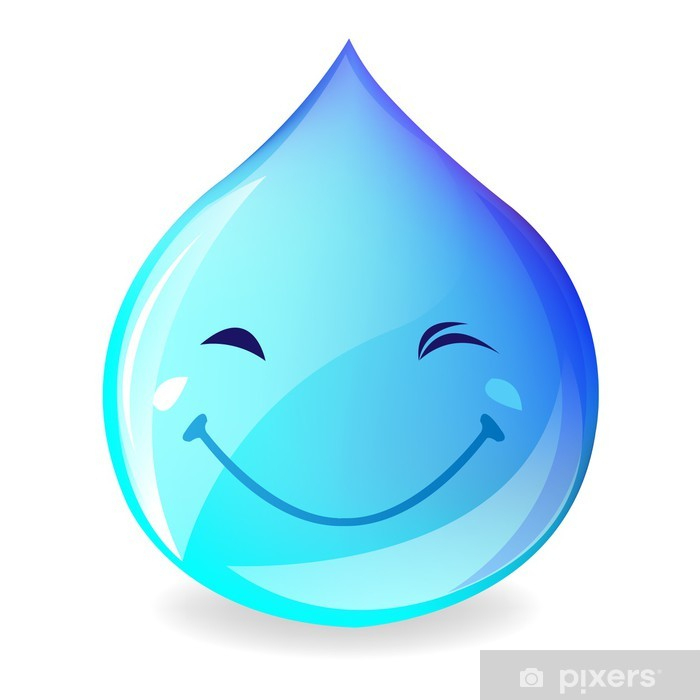 Sticker Sourire Goutte D&amp;#039;Eau • Pixers® - Nous Vivons Pour pour Goutte Dessin 