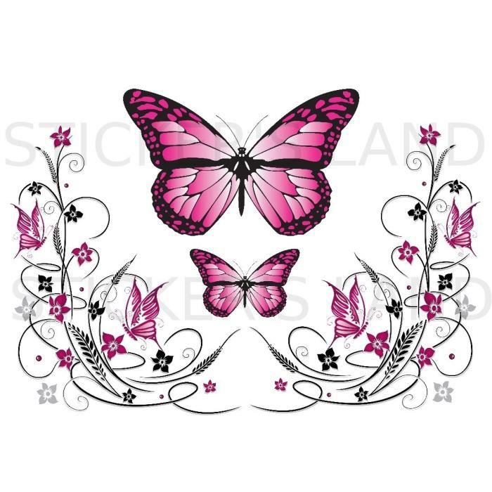 Stickers Décoratifs Papillon À Découper (Planche À destiné Forme Papillon À Découper