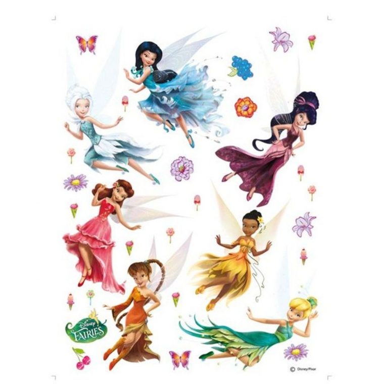 Stickers Fée Clochette La Vallée Du Printemps Disney intérieur Dessin La Fée Clochette