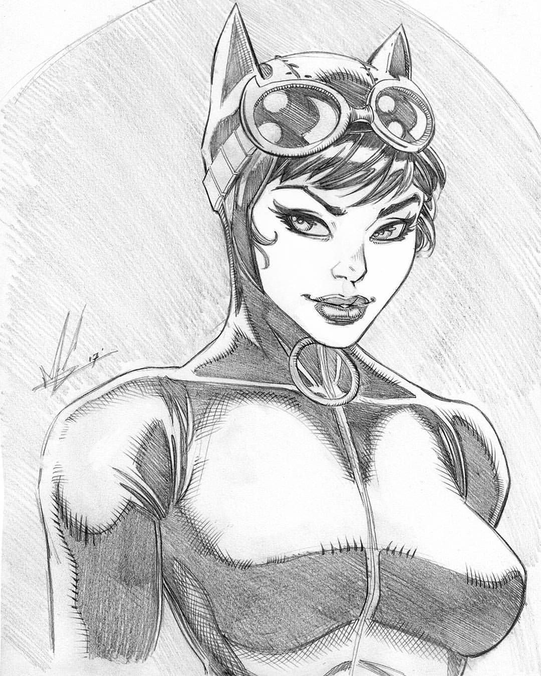 Super Hero Drawing At Getdrawings  Free Download serapportantà Catwoman Dessin