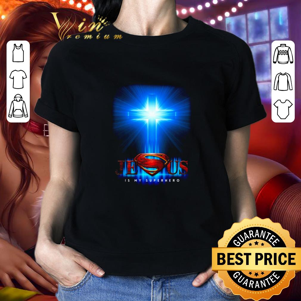 Superman Jesus Is My Superhero Version Logo Shirt, Hoodie destiné Superman Logo With Ac 