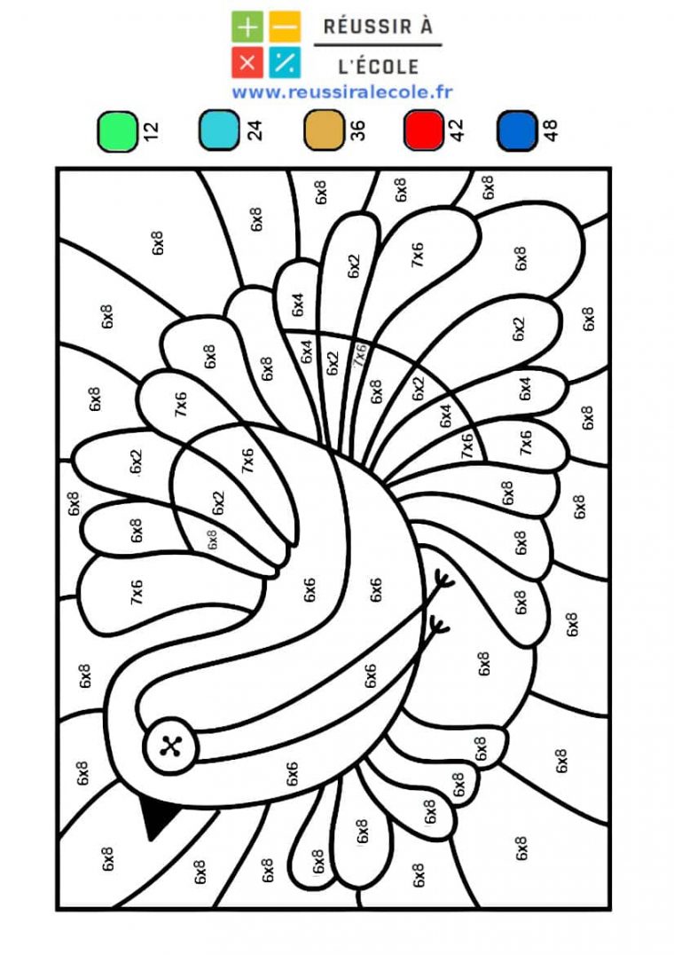 Table De 6  Conseils, Jeux Et Coloriages Magiques Pour pour Jeu Coloriage Magique