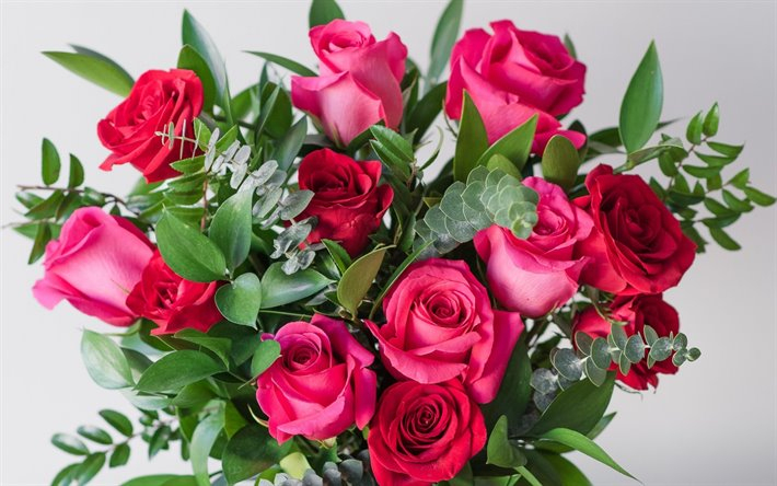 Télécharger Fonds D&amp;#039;Écran Des Roses Roses, Bouquet De Fête avec Photos De Roses Gratuites 