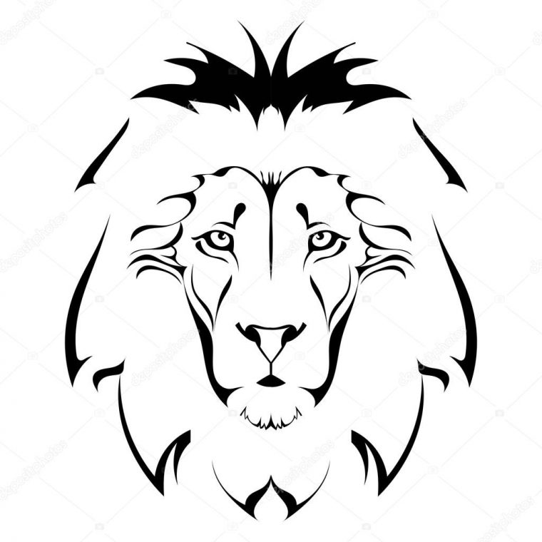 Tête De Lion. Uage — Image Vectorielle Lapotnik avec Dessin De Tete De Lion