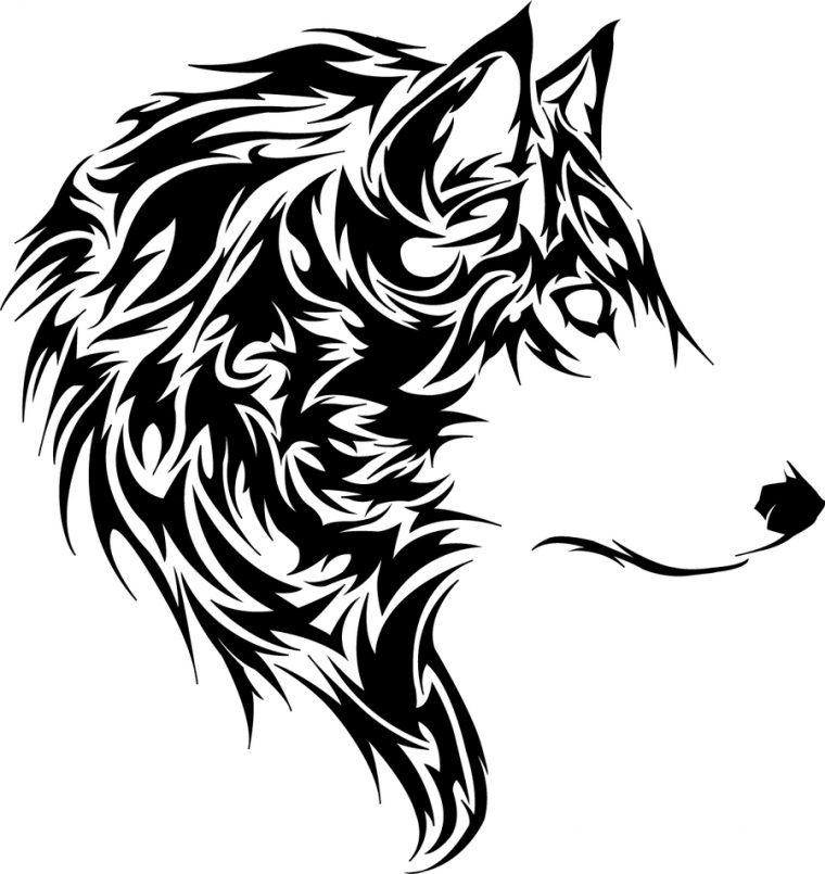 Tete De Loup Tribal à Dessin De Loup