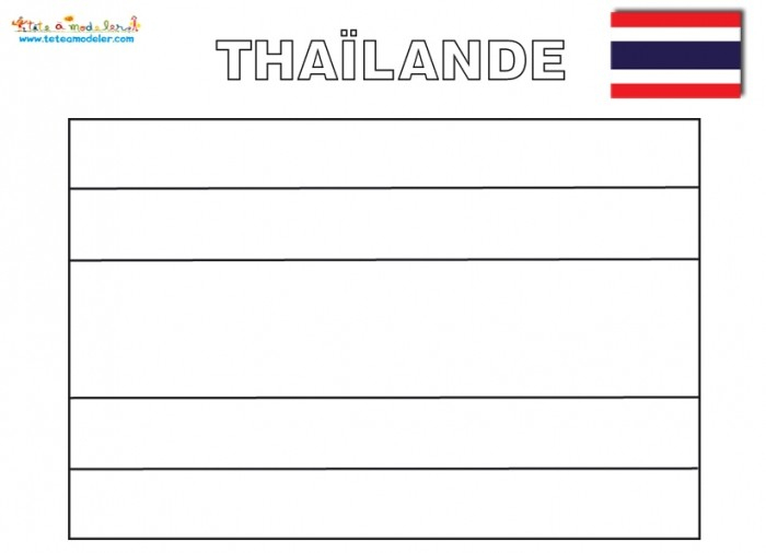 Thaïlande Pour Enfant: Bricolage, Coloriage, Jeux  Blog serapportantà Coloriage De Drapeau À Imprimer 