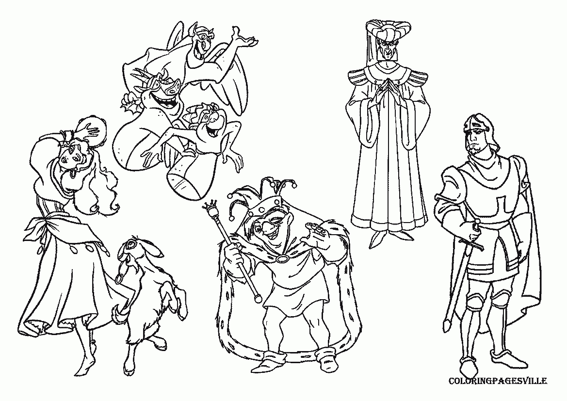 The Hunchback Of Notre Dame Coloring Pages avec Coloriage Dame