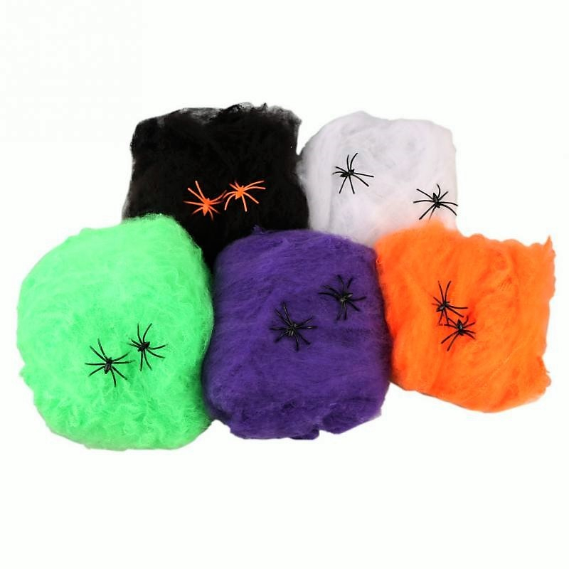 Toile D'Araignée Couleur 25G - Décoration Halloween - A La destiné Halloween Araignée