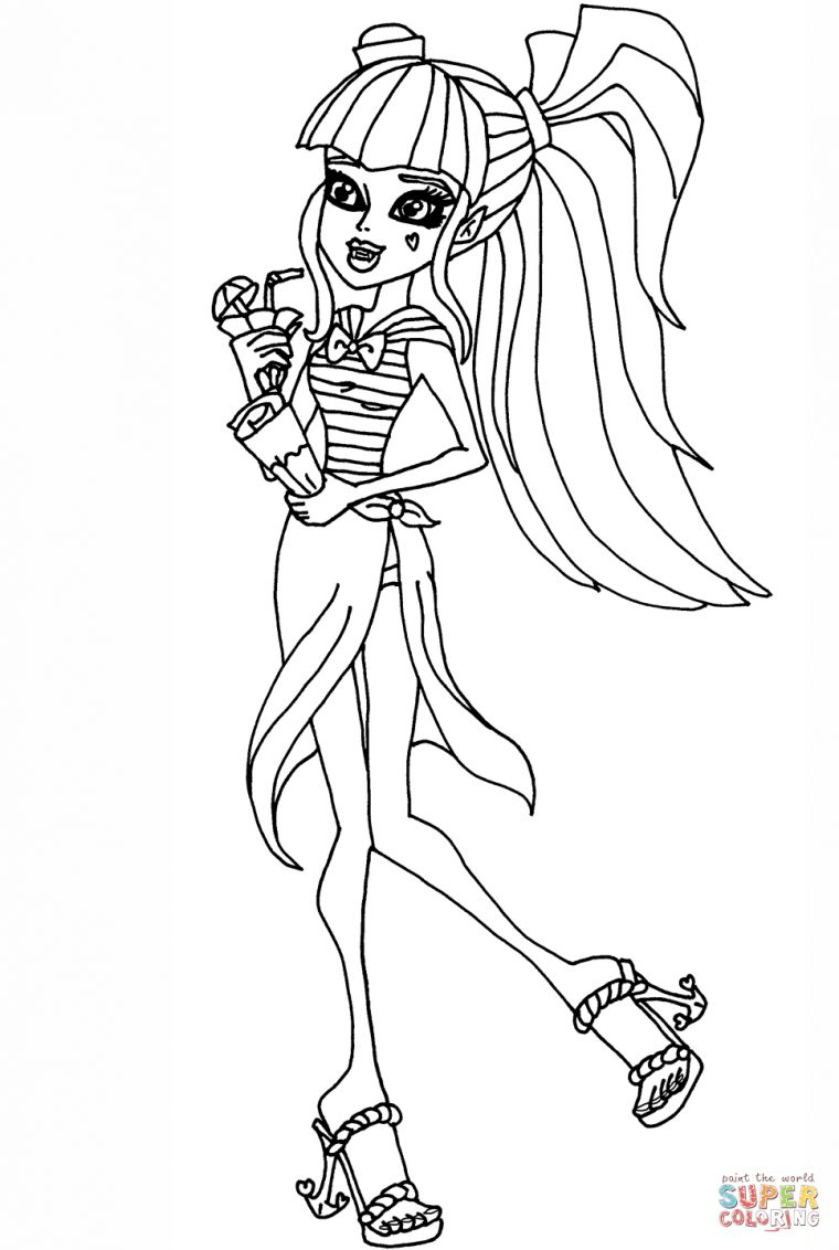 Top34+ Coloriage De Monster High À Imprimer Draculaura pour Coloriage De Monster High