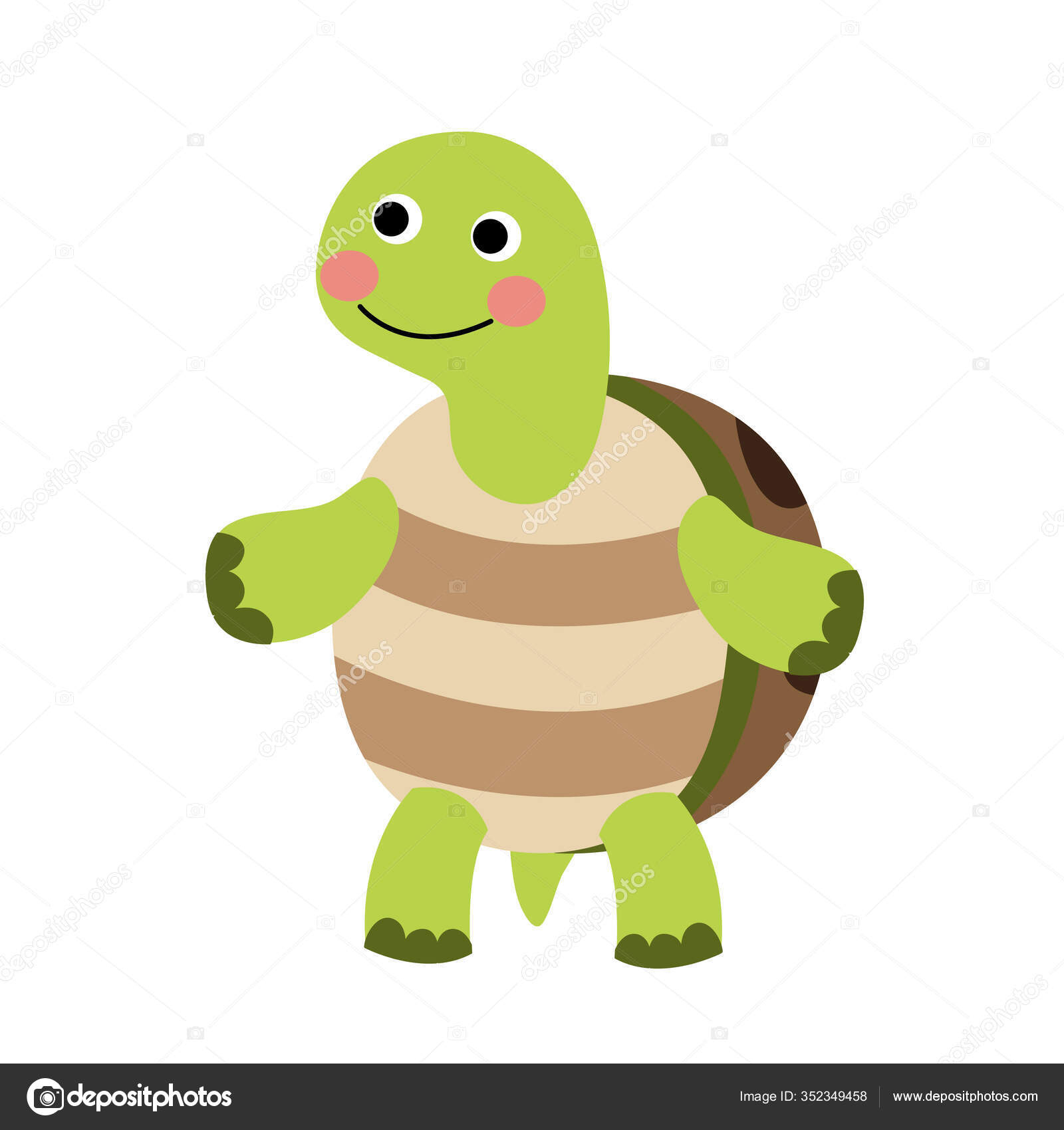 Tortue Debout Sur Deux Jambes Animal Dessin Animé pour Dessin D Une Tortue 