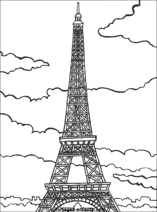 Tour Eiffel À Imprimer - Greatestcoloringbook dedans Dessins Tour Eiffel 