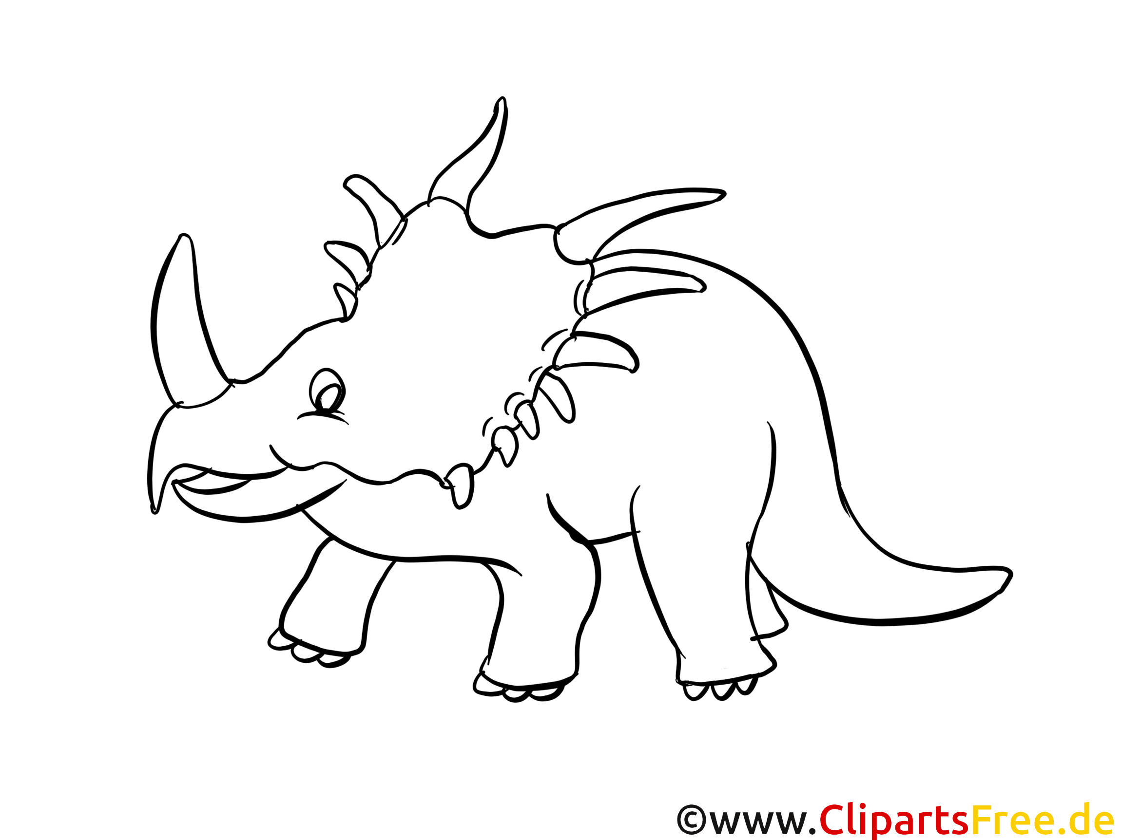 Tricératops Dessin - Dinosaures Gratuits À Imprimer intérieur Coloriage De Dinosaure A Imprimer