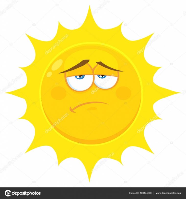 Triste Cartoon Sun Image Vectorielle Par Hittoon concernant Soleil Dessin