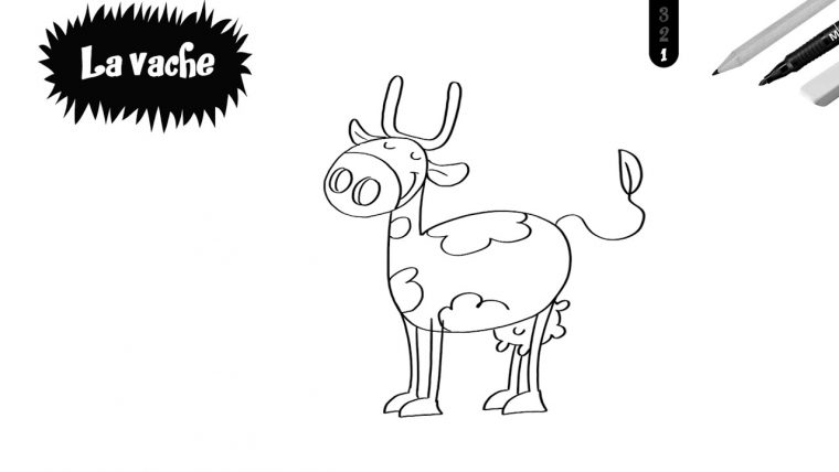 Tuto Dessin La Vache – avec Dessin De La Vache