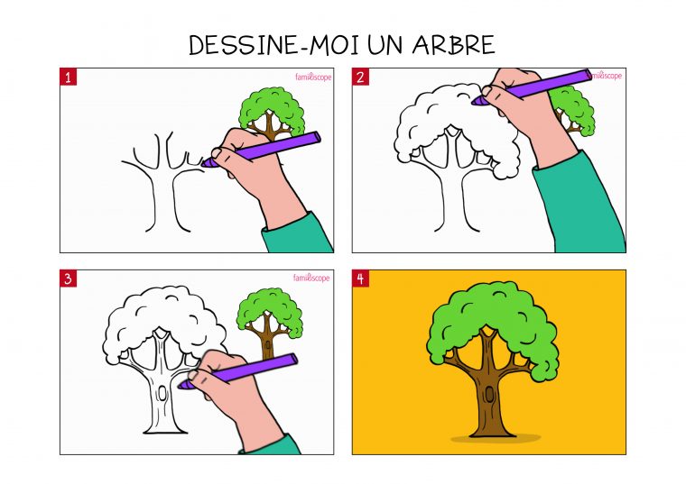 Un Arbre Comment Dessiner – Les Dessins Et Coloriage destiné Apprendre A Dessiner Des Arbres