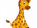 Un Dessin De Bébé Girafe Assis Sur Le Sol  Vecteur Premium avec Dessins Girafe