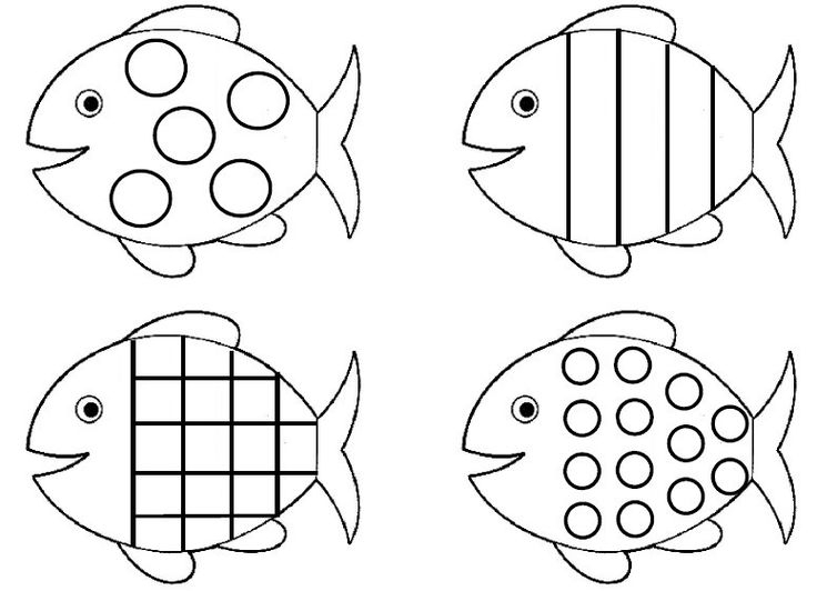 Une Planche De Poissons À Formes Géométriques À Colorier à Dessin Poisson D Avril A Imprimer