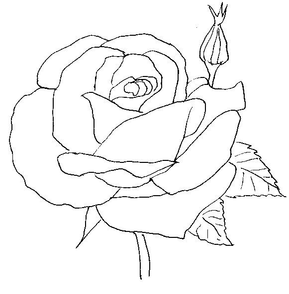 Une Rose À Colorier Pour La Fête Des Mères  Manualidades intérieur Rose À Colorier 