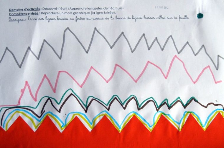 Une Sequence Sur Les Lignes Brisees Pour Ps – 1, 2, 3 destiné Lignes Obliques En Maternelle