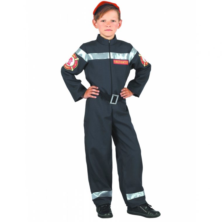 Uniforme Noir De Pompier Pour Enfant tout Enfant Pompier