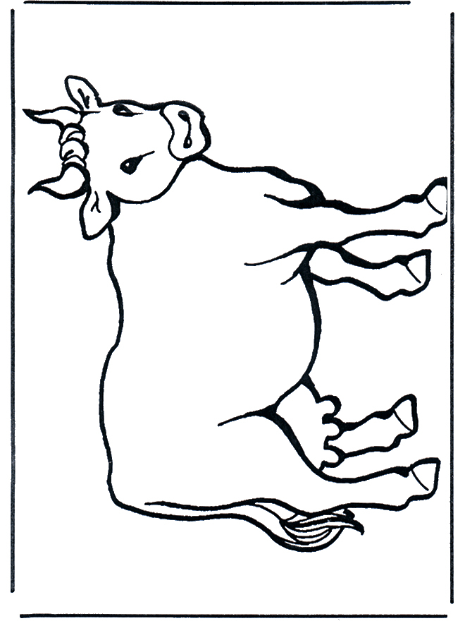Vache 2 - Coloriages Animaux De La Ferme destiné Coloriage Ferme À Imprimer 