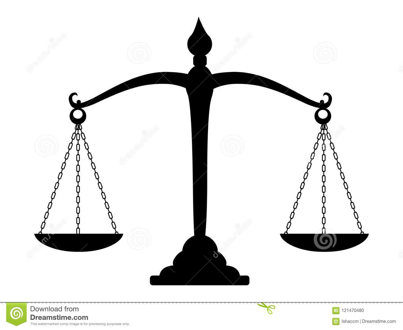 Vecteur D'Équilibre De Justice Logo D'Icône De Balance tout Dessin De Balance
