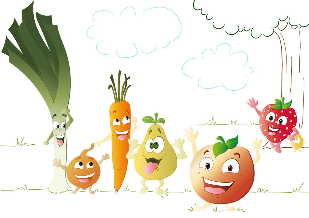 Vectoriel : Mangez 5 Fruits Et Légumes Par Jour  Blog Dinett concernant Dessin Fruits