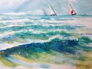 Vidéo 61: Peindre À L'Aquarelle Sans Dessiner La Mer Et encequiconcerne Dessin A Peindre