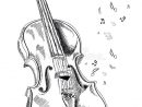 Violon D'Instrument De Musique Sur Le Fond Blanc destiné Dessin D Instrument De Musique