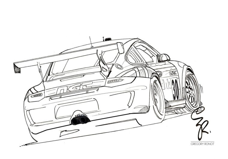 Voiture Coloriage Porsche – Plume Power Tracteur Porsche concernant Coloriage Porsche