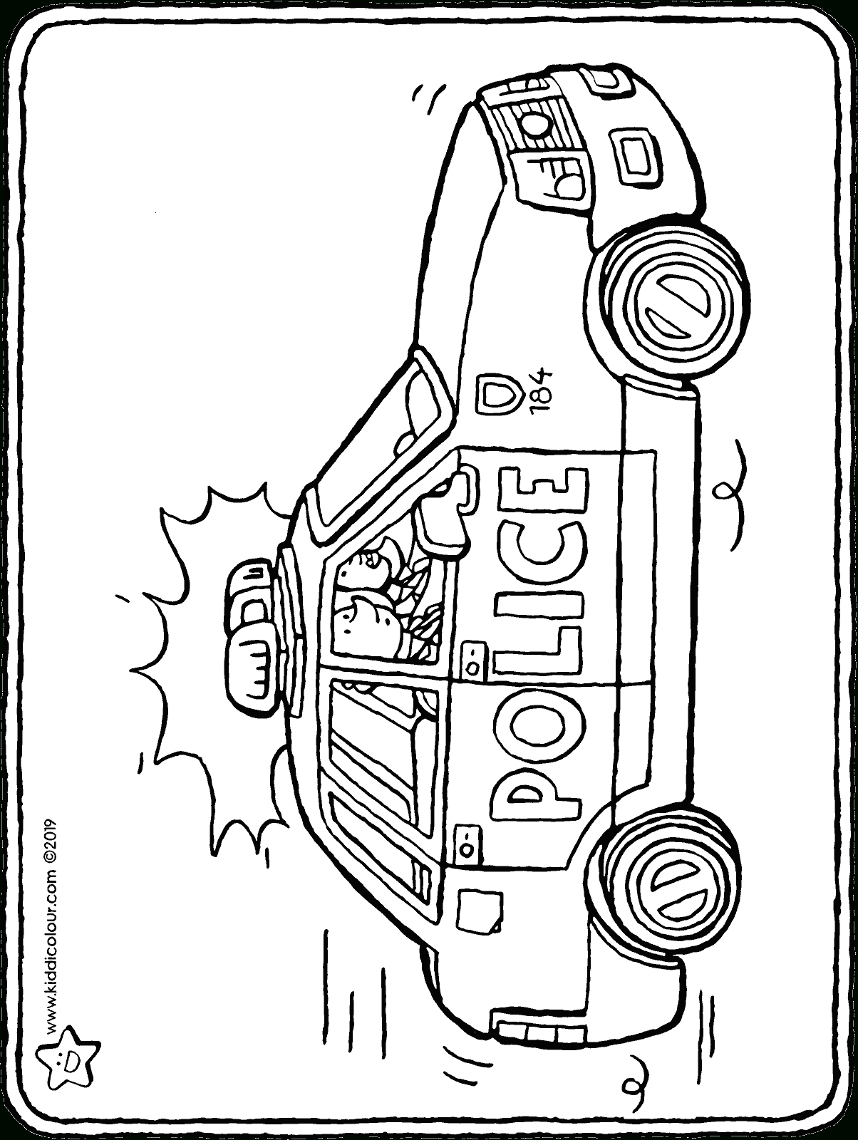 Voiture De Police - Kiddicoloriage encequiconcerne Coloriage De Policier 