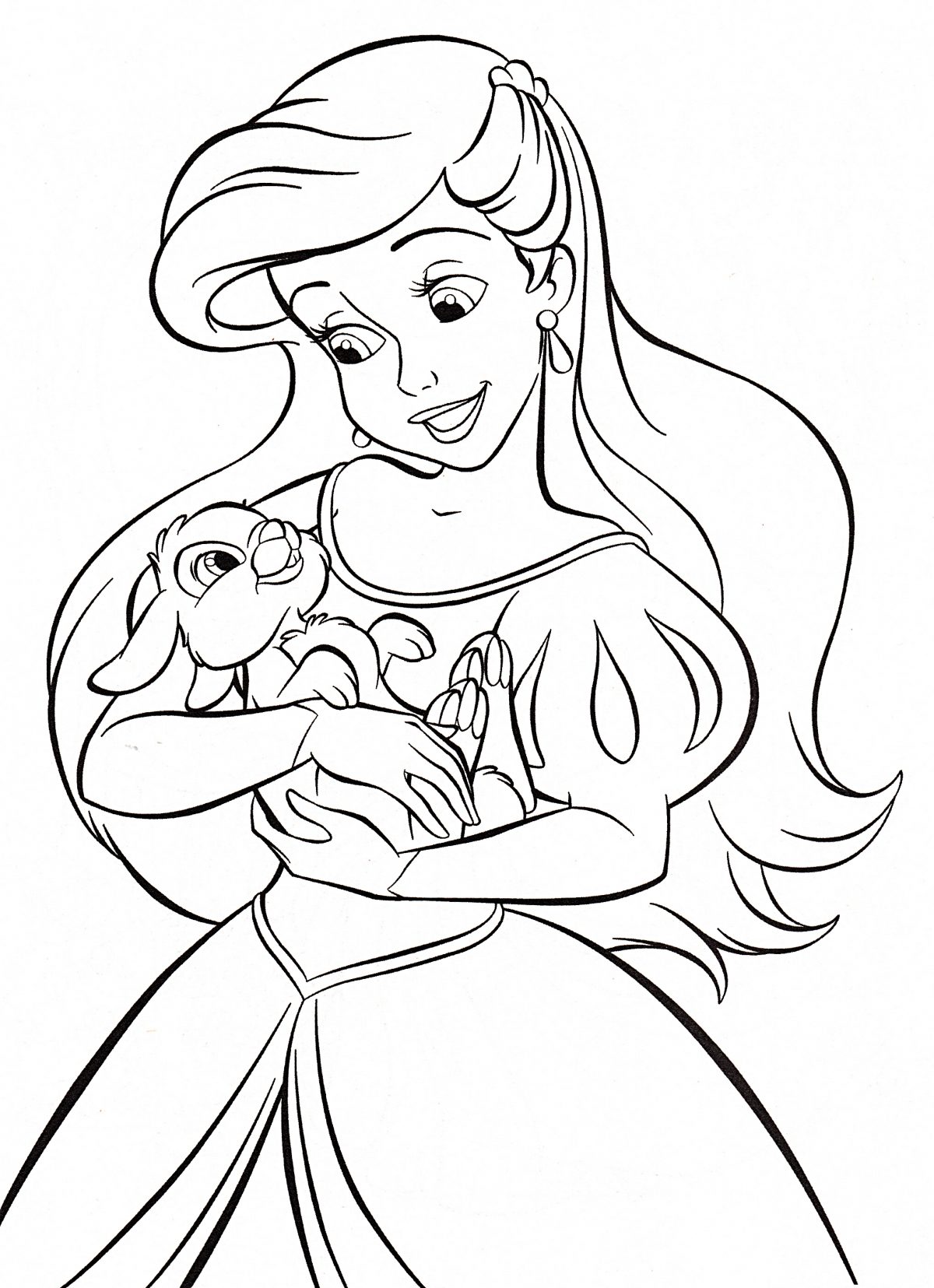 Walt Disney Coloring Pages - Princess Ariel - Personajes destiné Princesse Disney A Colorier