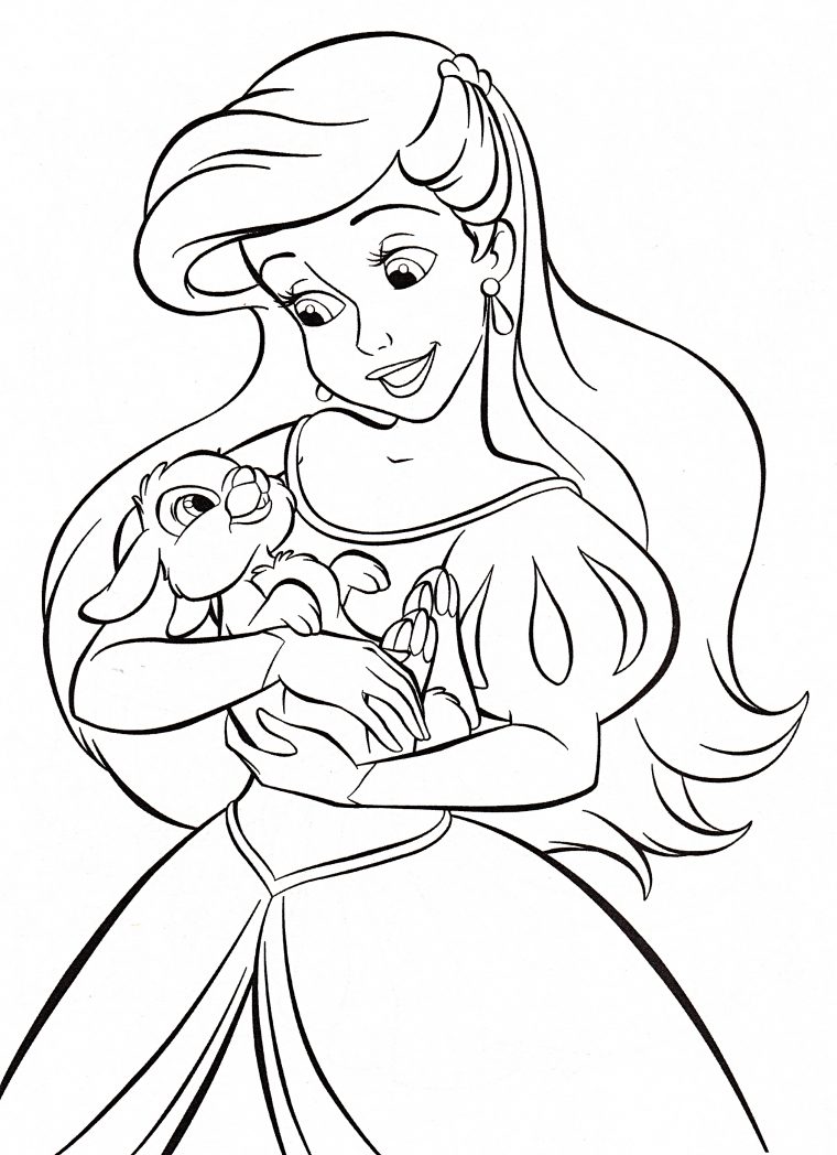 Walt Disney Coloring Pages – Princess Ariel – Personajes destiné Princesse Disney A Colorier