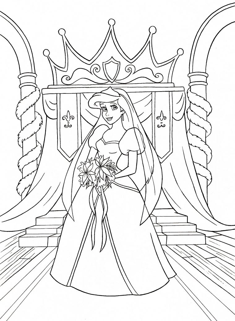 Walt Disney Coloring Pages – Princess Ariel – Walt Disney pour Coloriage De Princesse Disney